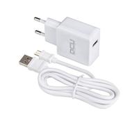 Dcu chargeur blanc chargeur mural 5v 2,4a + usb vers microusb câble de connexion 1m
