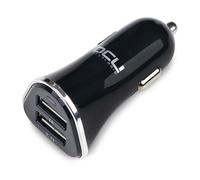 Chargeur de voiture DCU Tecnologic - 2xUSB 4,8A - Charge rapide en déplacement - Compact et durable - Efficace et puissant - Couleur noire