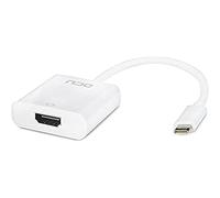 DCU TECNOLOGIC | Adaptateur USB C 3.1 M- HDMI 1.4 H | Câble adapté pour HDMI | Connecteur Type C | 20 cm | Blanc
