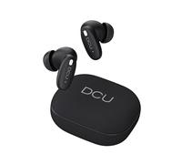 DCU TECNOLOGIC CityEcho Écouteurs sans Fil Bluetooth 6.0, ANC+ENC, Double Annulation de Bruit, 20 Heures de Batterie, Noir