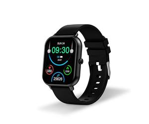 DCU TECNOLOGIC - Smartwatch Curved Glass Pro - Ecran Tactile Haute Définition 1.83'' Personnalisable - Etanche IP67-123 Modes Sportifs - Noir