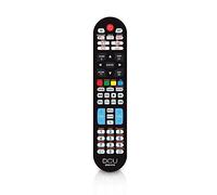 DCU Tecnologic Télécommande universelle 30901010 Compatible TV LCD/LED Boutons Netflix & Youtube Noir