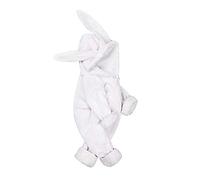 DCUTERQ Bébé Garçons Filles Mignon Lapin Oreille Grenouillère à Capuche Vêtements Manches Longues Zipper Barboteuse Outwear Combinaisons Romper Blanc épais 0-3 Mois