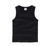 DCUTERQ Enfant Bébé Garçons Filles Solide Débardeurs T-Shirts Gilets Coton D'été sans Manches Gilet Noir 7 Ans