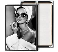 Dcvjiy Impression sur toile vintage de style Audrey Hepburn, impression féministe d'Hollywood pour décoration murale d'intérieur, chambre à coucher, dortoir, 30,5 x 45,7 cm, sans cadre