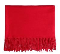 Dcvmvmn Écharpe châle châle en cachemire pour femmes automne hiver solide basique enveloppant chaud doux hijab épais laine pashmina de luxe orange, 1-Rouge chinois, 66X200cm#Women Men