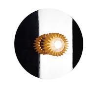 DCW In The Sun Wall 380 Wandleuchte, corps en argent, maille en or