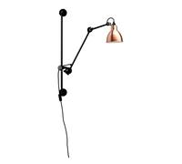 DCW Lampe Gras N°210 Copper Round Wandleuchte, cuivré / blanc