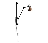 DCW Lampe Gras N°210 Copper Round Wandleuchte, cuivré brut / blanc