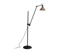 DCWéditions Lampadaire LAMPE GRAS N°215 Noir - Cuivre non poli - conique