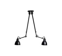 DCW Lampe Gras No 302 Double Plafonnier noir/blanc