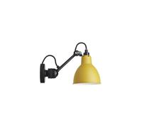 DCW Lampe Gras N°304 Black Round Wandleuchte, jaune