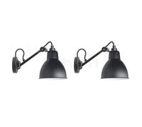 DCW Lampe Gras No 104 lot de 2 noir - sans interrupteur