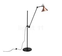 DCW Lampe Gras No 215 Lampadaire noir cuivre poli/blanc
