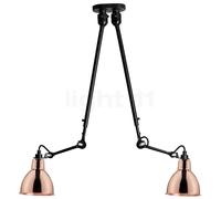 DCW Lampe Gras No 302 Double Plafonnier cuivre poli