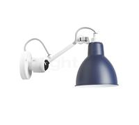 DCW Lampe Gras N°304 White Round Wandleuchte, abat-jour bleu