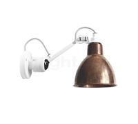 DCW Lampe Gras No 304 Applique blanche cuivre brut