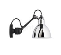 DCW Lampe Gras N°304 Black Round Wandleuchte, abat-jour chromé