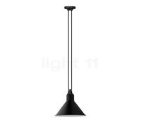 DCW Les Acrobates de Gras No 322 L Suspension, abat-jour conique noir/blanc
