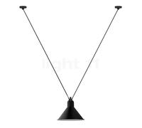 DCW Les Acrobates de Gras No 323 L Suspension, abat-jour conique noir/blanc