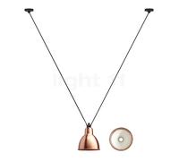 DCW Les Acrobates de Gras No 323 L Suspension, abat-jour cuivre poli/blanc