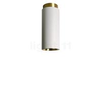 DCW Tobo Plafonnier blanc/laiton - h.16,5 cm - ø6,5 cm