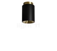 DCW Tobo Plafonnier noir/laiton - h.13 cm - ø8,5 cm