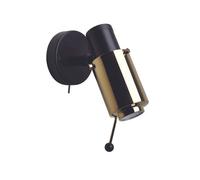 DCWéditions - Biny Spot LED avec Interrupteur & Tige Noir/Or DCW
