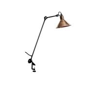 DCW Lampe Gras N°201 Copper Conic Klemmleuchte, cuivre brut / blanc
