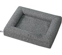 DD-01 Lit orthopédique de luxe pour chien / chat - taille L - couleur anthracite - soulage les articulations avec mousse à mémoire de forme, housse été et hiver lavable et matelas favorisant le creuse