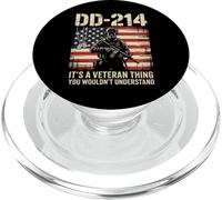 DD-214 Alumni - Médailles pour Chiens vétérans américains PopSockets PopGrip pour MagSafe