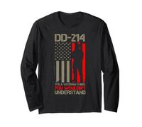 DD-214 Art du Drapeau américain du Service Militaire des Anciens Combattants Manche Longue