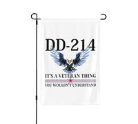 DD-214 C'est un truc de vétérans que vous ne comprendriez pas. Drapeaux 12 x 18 pouces, bannière double face, panneau de jardin, sans mât.