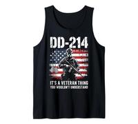 DD-214 Terminé - Drapeau américain de Grunge des États-Unis Débardeur