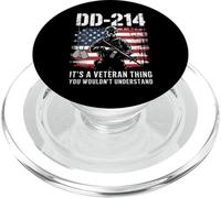 DD-214 Terminé - Drapeau américain de Grunge des États-Unis PopSockets PopGrip pour MagSafe