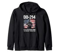 DD-214 Terminé - Drapeau américain de Grunge des États-Unis Sweat à Capuche