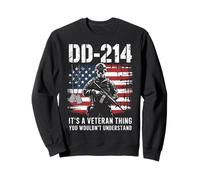 DD-214 Terminé - Drapeau américain de Grunge des États-Unis Sweatshirt