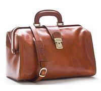 DD Firenze Sac Médecin en Cuir - D&D0205 - Marron - Made in Italy (Miel)