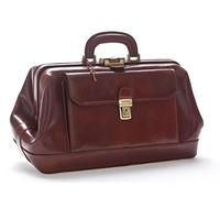 DD Firenze Sac Médecin en Cuir Véritable - D&D0202 - Marron - Made in Italy (Marron)
