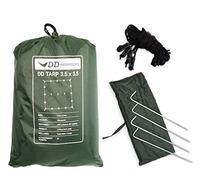 DD Hammocks - DD Tarp 3,5 x 3,5 - Vert Olive - Bâche légère entièrement imperméable pour hamac extérieur, Camping et bushcraft