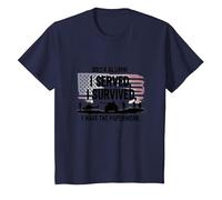 DD214 Alumni : I Served, I Survived, I Have The Paperwork T-Shirt, Enfant, Bleu Marine, 8 Ans