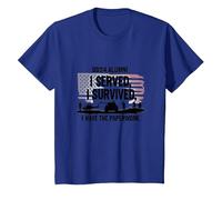 DD214 Alumni : I Served, I Survived, I Have The Paperwork T-Shirt, Enfant, Bleu Royal, 8 Ans