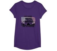 DD214 Alumni : I Served, I Survived, I Have The Paperwork T-Shirt, Fille, Violet, M