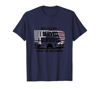 DD214 Alumni : I Served, I Survived, I Have The Paperwork T-Shirt, Homme, Bleu Marine, 3XL