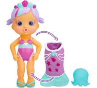 DDA-BLOOPIES Magic Tail Mermaids Daisy Mermaid Poupée avec Queue Brillante Amovible et Son ami de la mer ; gicle de l'eau et Souffle des Bulles ¿ Jouet de Bain et Jeu pour garçons et Filles