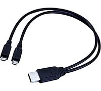 DDA-Câble Micro USB Y Splitter USB 2.0 2 Micro USB B mâle vers 1 connecteur USB A, Double câble Micro USB Y, 2 appareils en même Temps, Un Produit à Valeur ajoutée Sociale