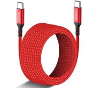 Dda-Cable Usb-C Vers Usb-C De 4,5 M De Long 100w, Type-C 20v/5a Chargeur Rapide Pd Pour Macbook Pro,Ipad Pro/Imac Air,Samsung Galaxy S22 S21 Note 20,Tab S7,Xiaomi,Huawei,Sony Ps5, Ipad Mini 6, Rouge