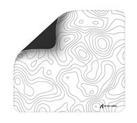 DDA-CM02 Tapis de Souris de Jeu Esports, Grand Tapis De Souris avec Revêtement Résistant à l'eau, Surface Lisse à Texture Lourde, Base en Caoutchouc antidérapante, 450x400x4mm- Contour Blanc