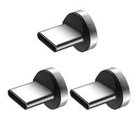 DDA-Connecteur Magnétique, 3PCS Têtes Magnétique de Type C, Bouchon Anti-poussière, Adaptateur Connecteur pour Câble de Charge Magnétique (Sans Cordons)