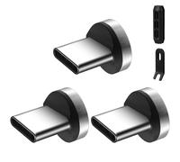 DDA-Connecteur Magnétique, 3PCS Têtes Magnétique de Type C, Bouchon Anti-poussière, Adaptateur Connecteur pour Câble de Charge Magnétique (Sans Cordons)